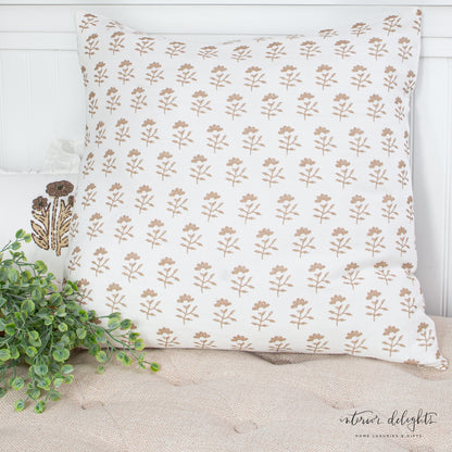 Molly Neutral Block Print Pillow