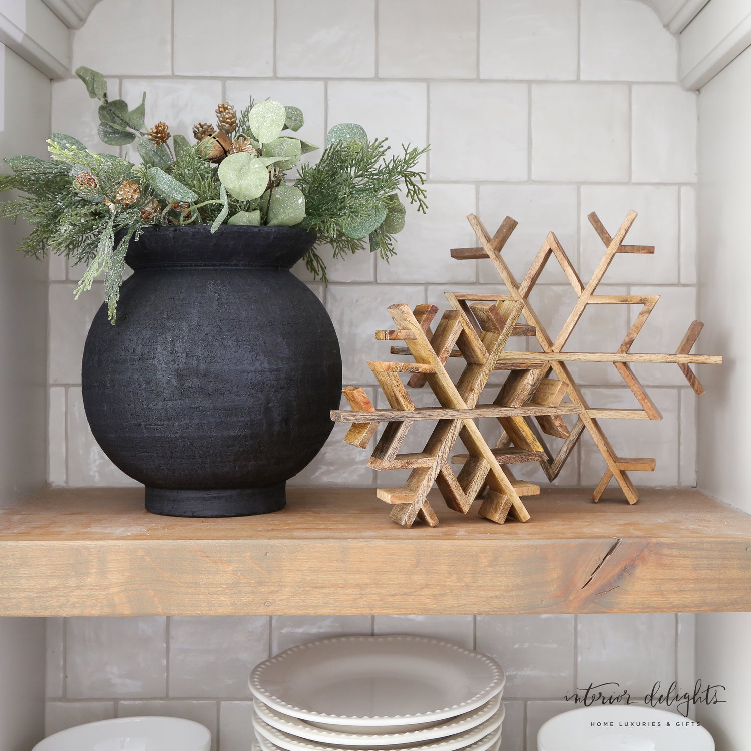 12” Medium Wooden Snowflake
