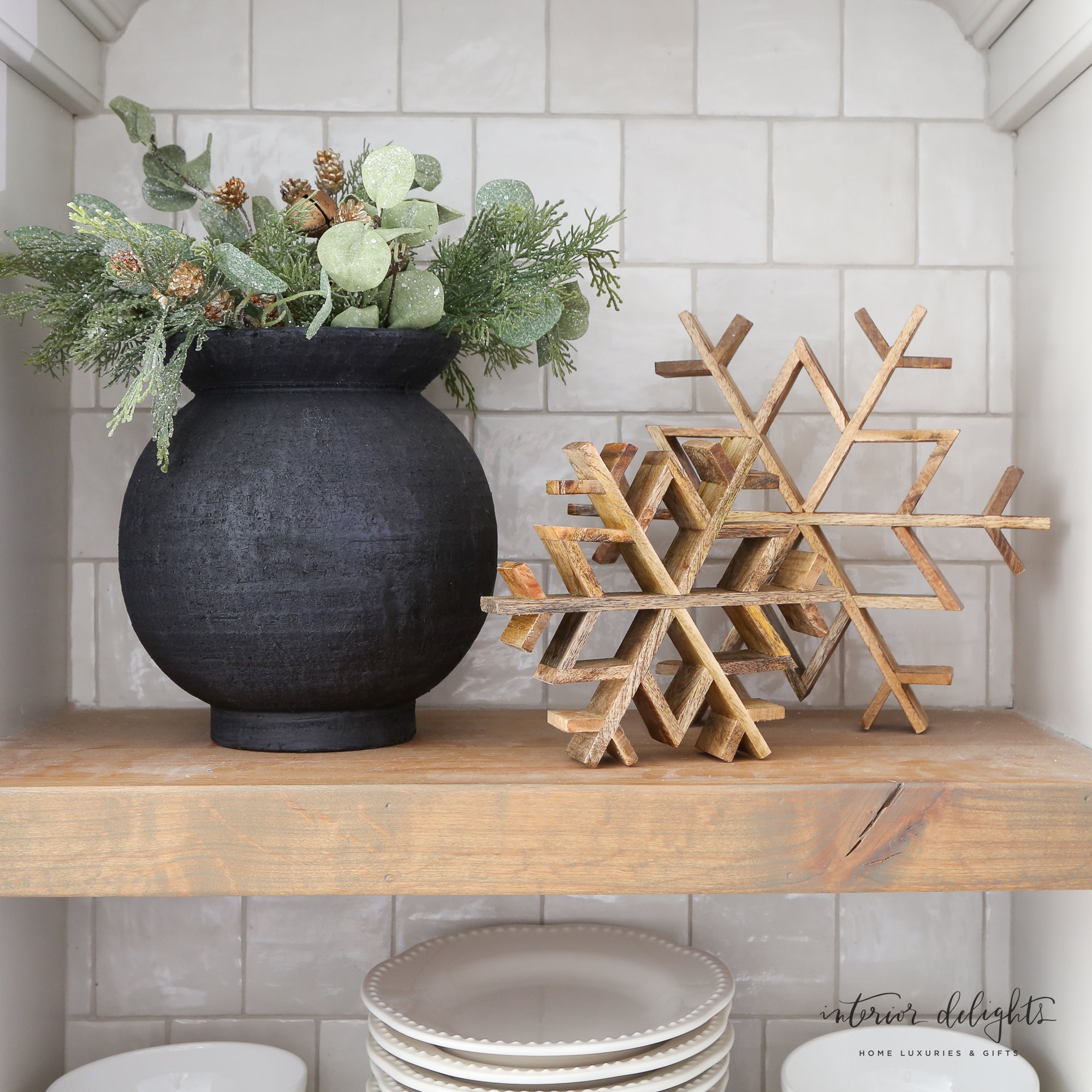 12” Medium Wooden Snowflake