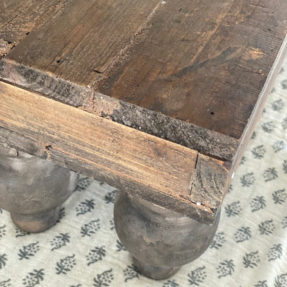 Rustic Footed Wood Riser - Interior Delights