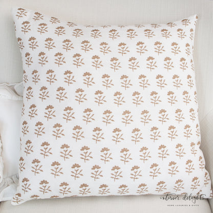 Molly Neutral Block Print Pillow