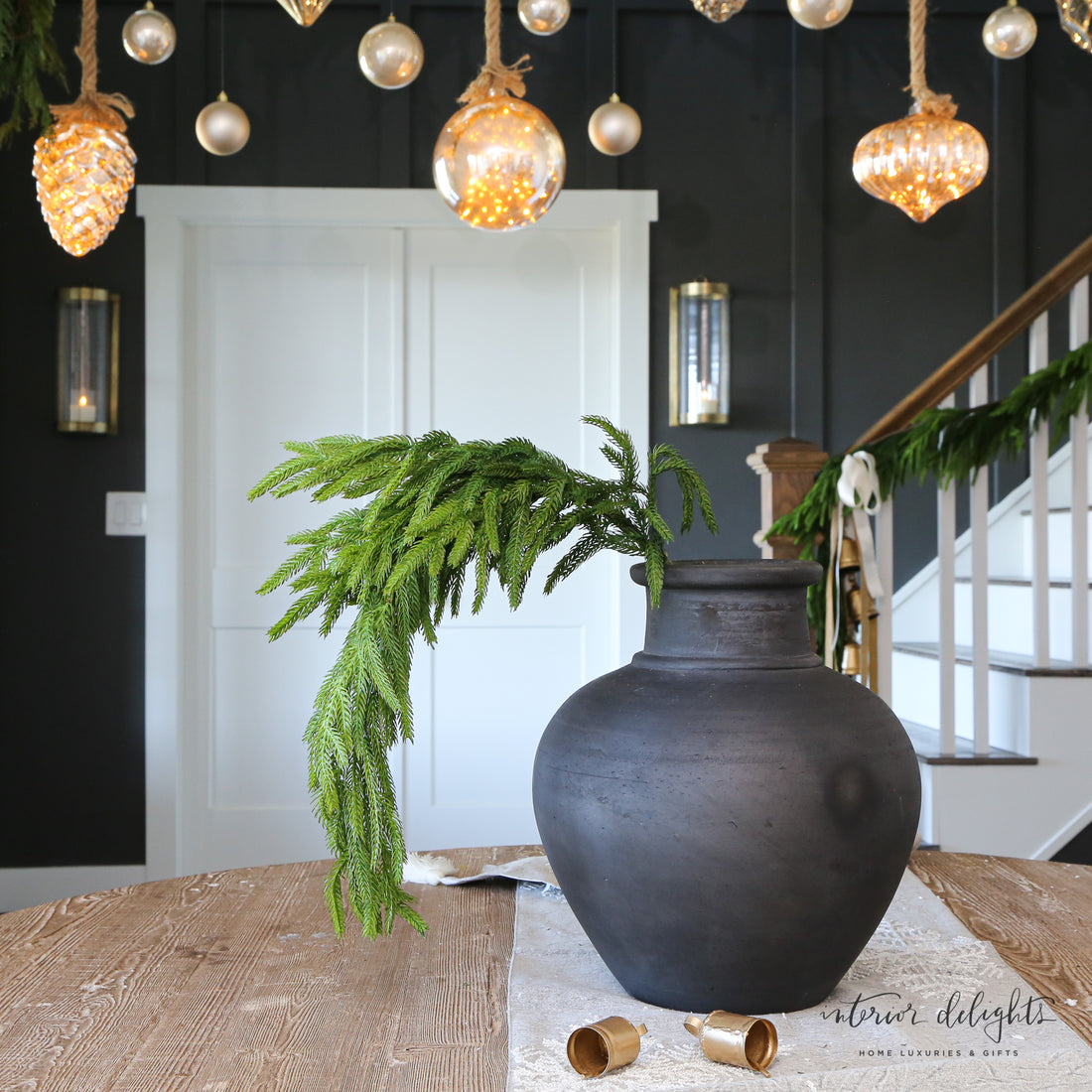 Close-up of the 38” Natural Touch Norfolk Pine Spray, highlighting its ultra realistic and soft foliage.