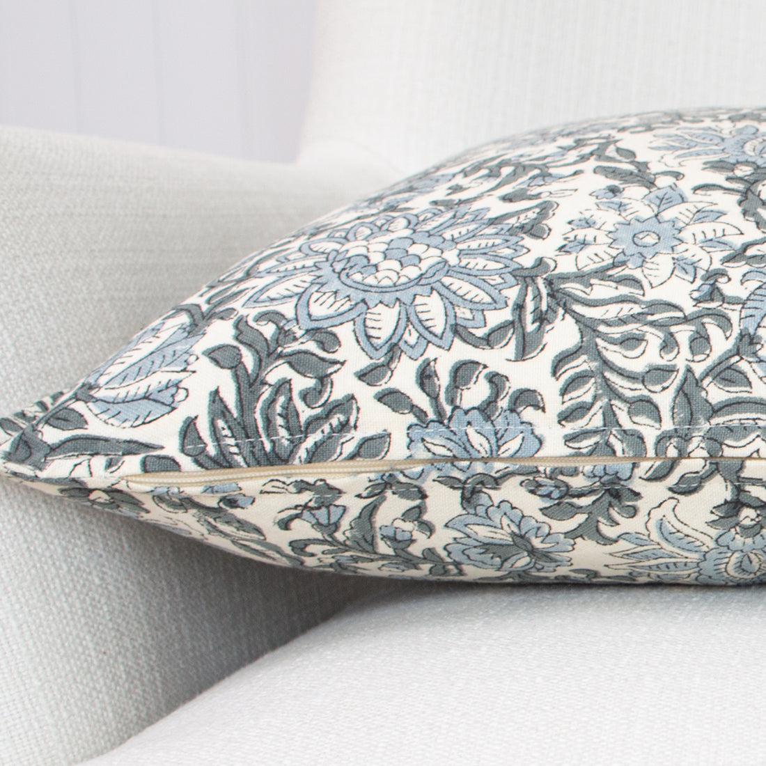 Dark Sage Dahlia Pillow