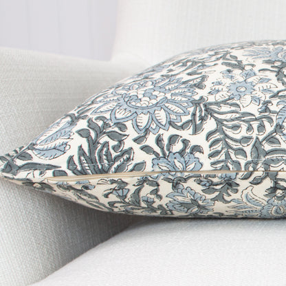 Dark Sage Dahlia Pillow