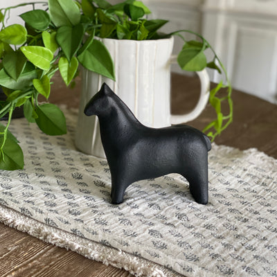 Black Cast Aluminum Horse