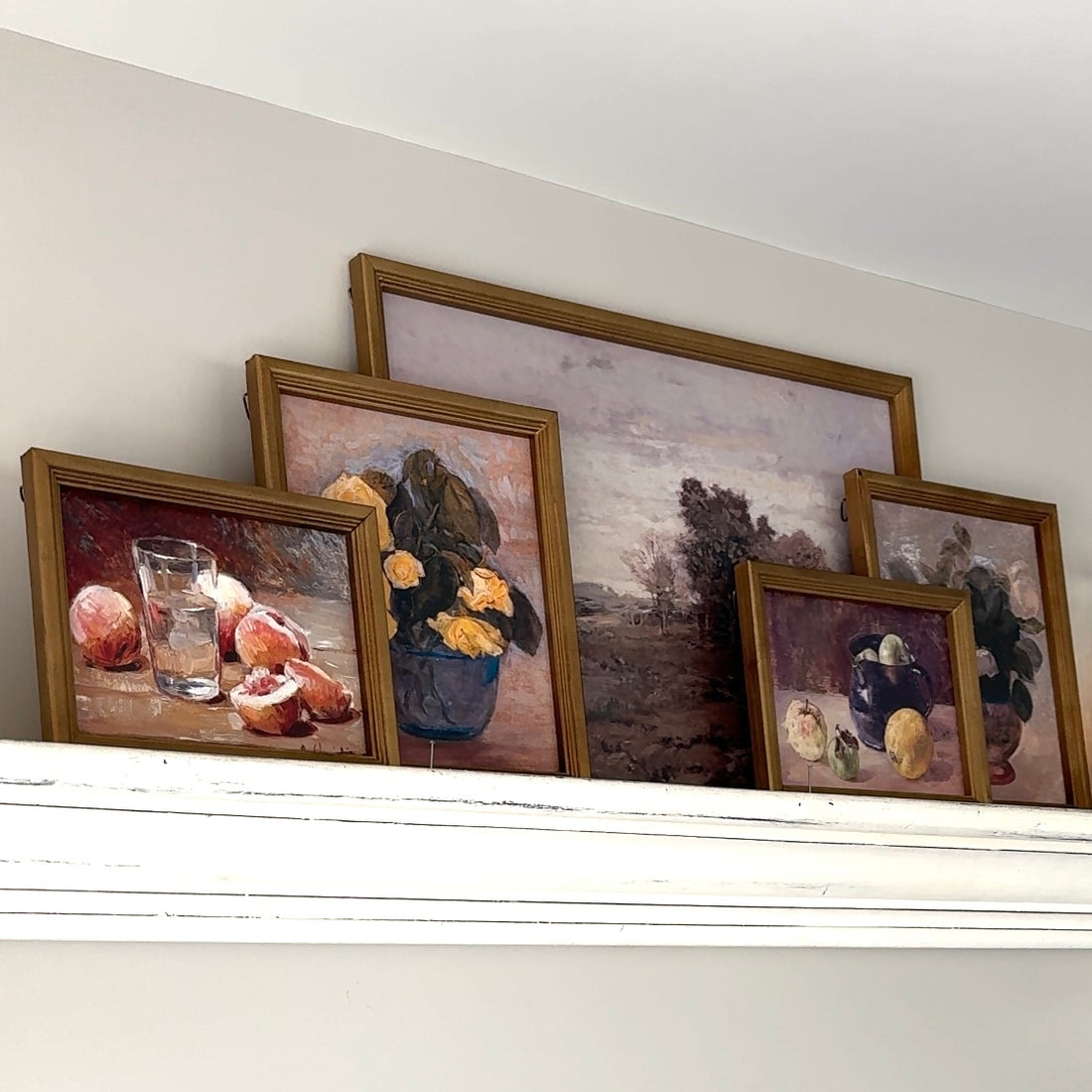 Set of 5 Vintage Style Framed Art
