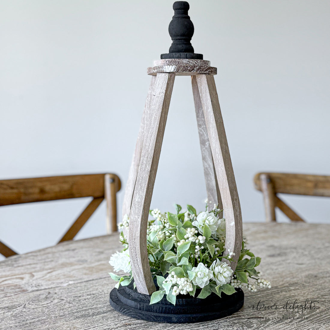 Spindle Top Wooden Lantern