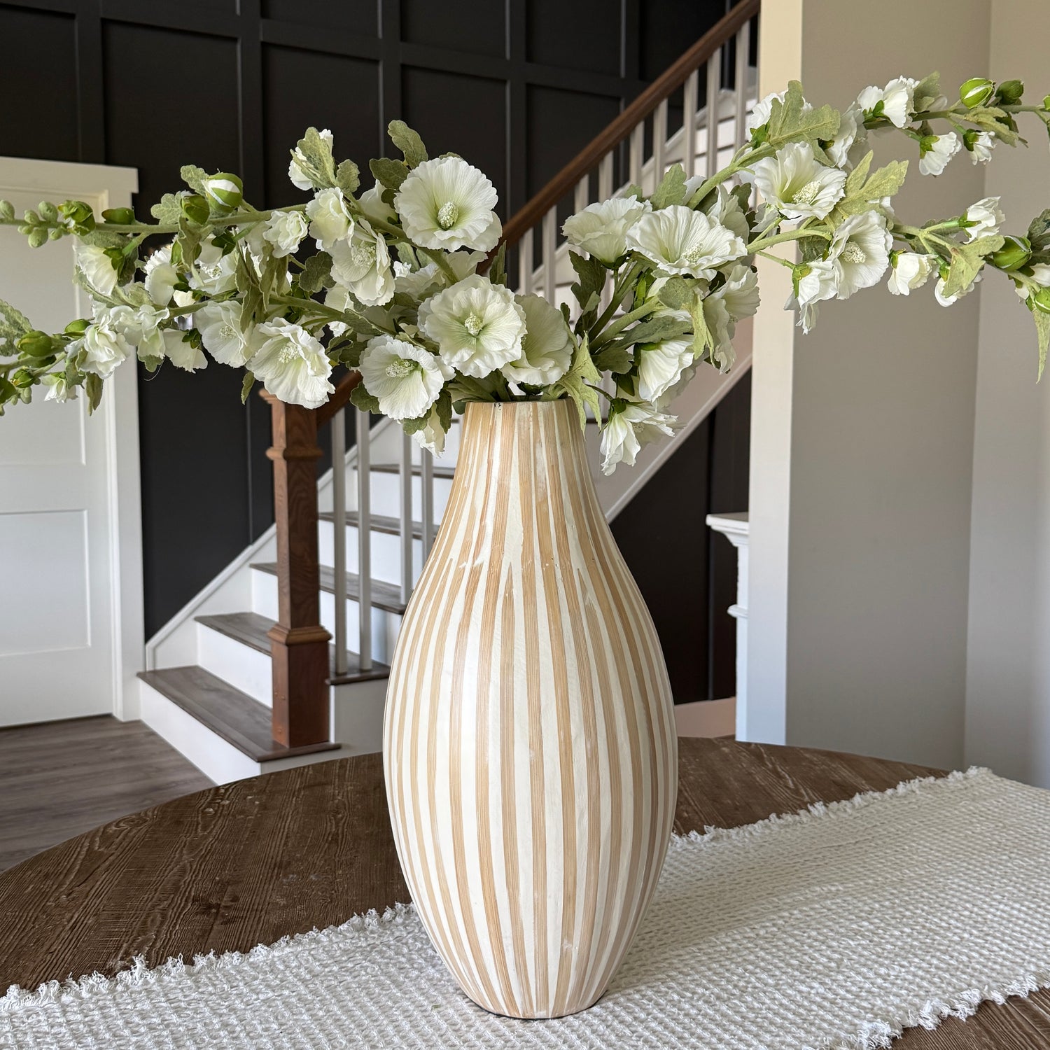 21” Natural Striped Vase