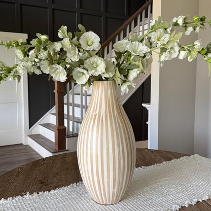 21” Natural Striped Vase