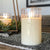 Pleated Ivory Flameless Candle- 3.5"x6"