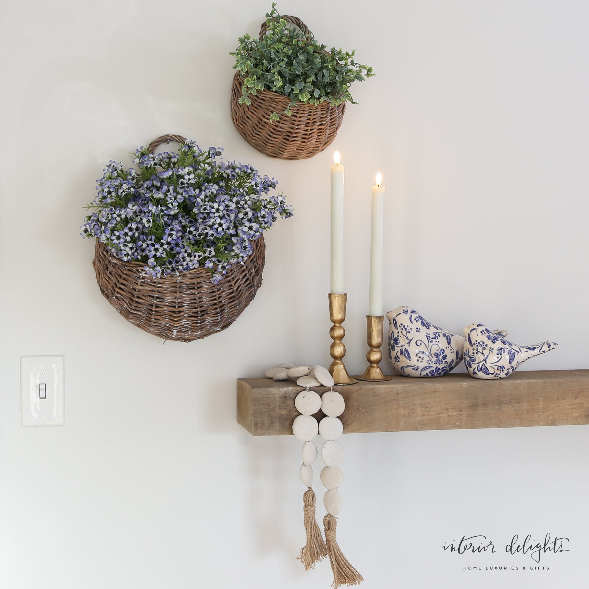 Hammered Gold Short Candle Holders- Set of 2 - Interior Delights