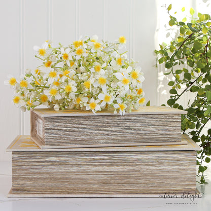Yellow Lemon Book Boxes- Set of 2