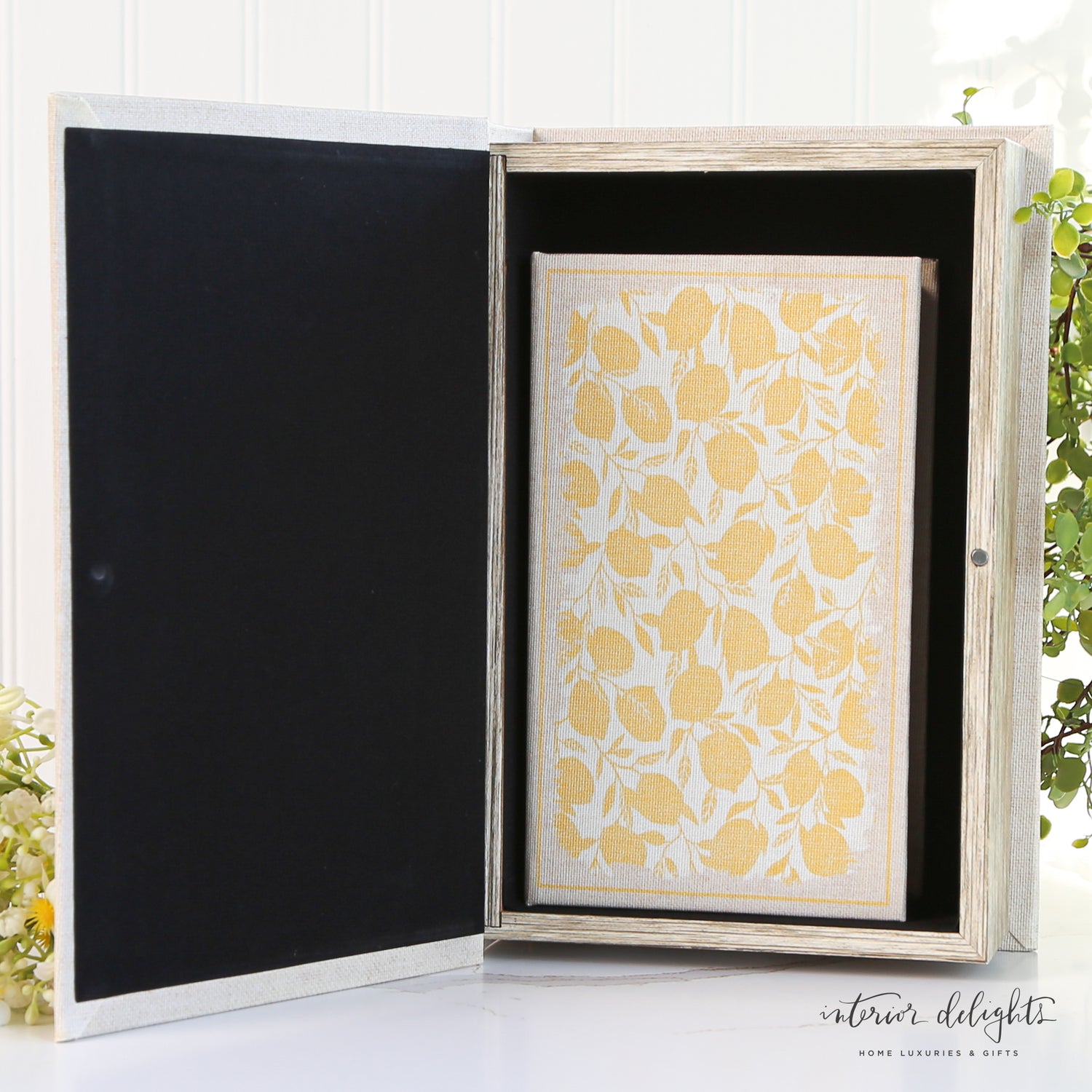 Yellow Lemon Book Boxes- Set of 2