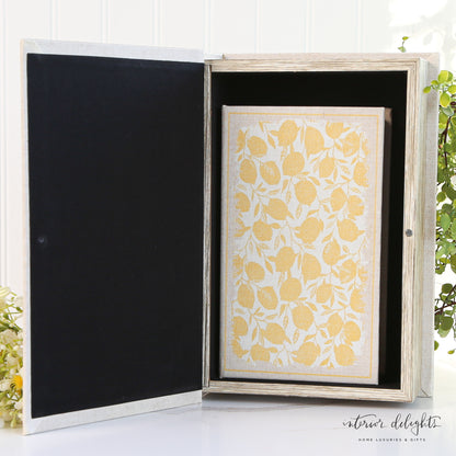 Yellow Lemon Book Boxes- Set of 2