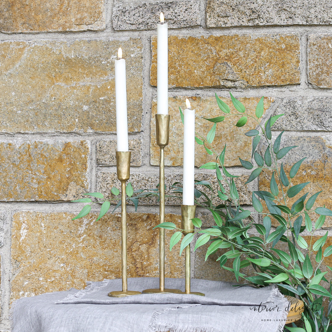 Forged Candlesticks- Gold- Small, Medium, or Large