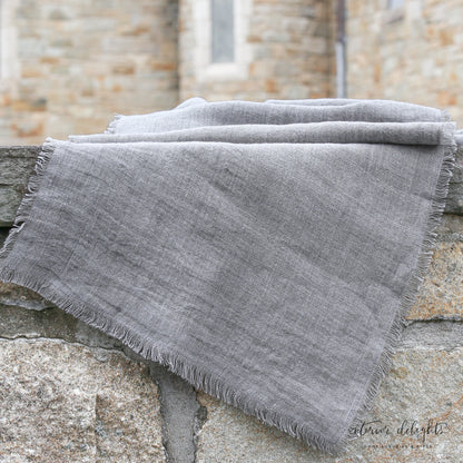 Lina Linen Runner- Warm Grey