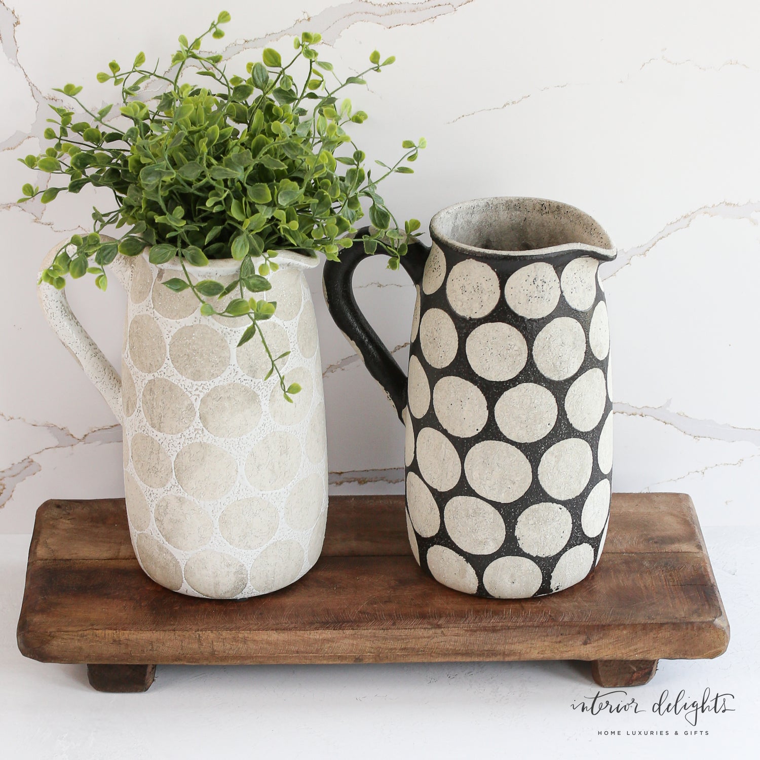 Decorative Dot Pitchers- Choose from Two Colors