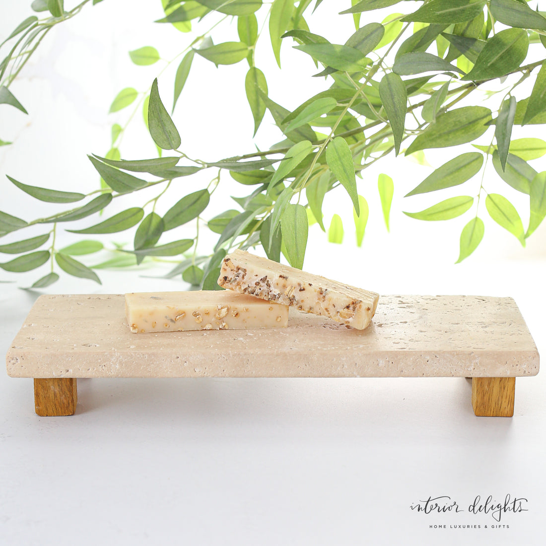 Travertine Footed Trays- Sold Individually