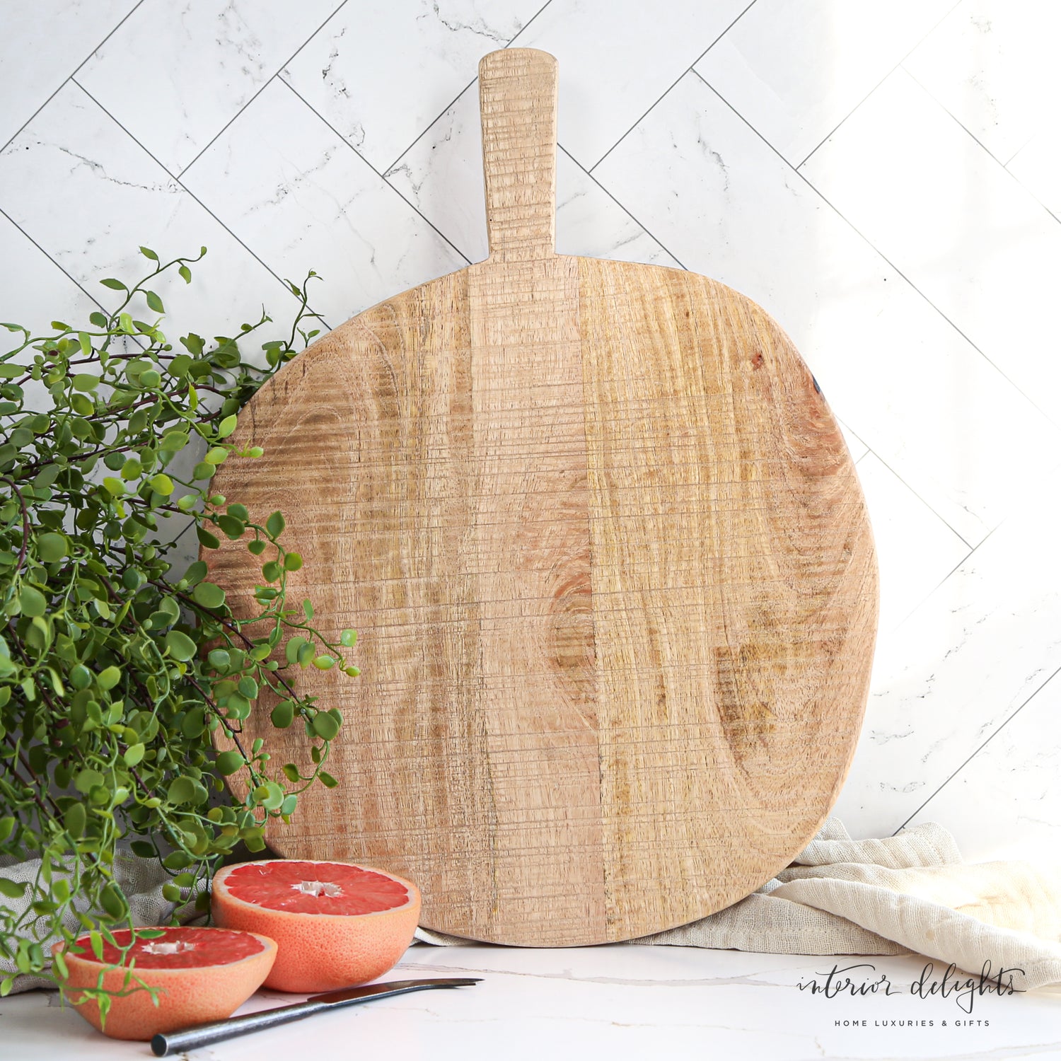Organic Shaped Round Board with Legs - Interior Delights