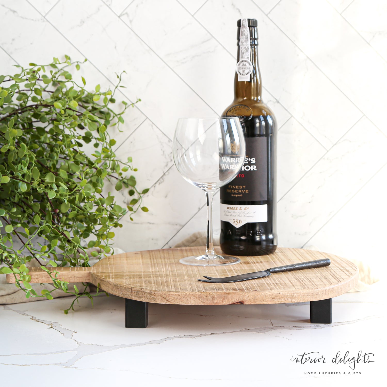 Organic Shaped Round Board with Legs - Interior Delights