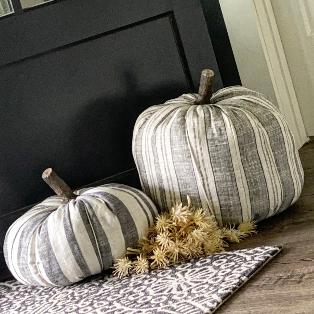 Oversized Striped Pumpkins- Large or Medium