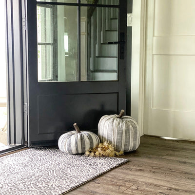 Oversized Striped Pumpkins- Large or Medium