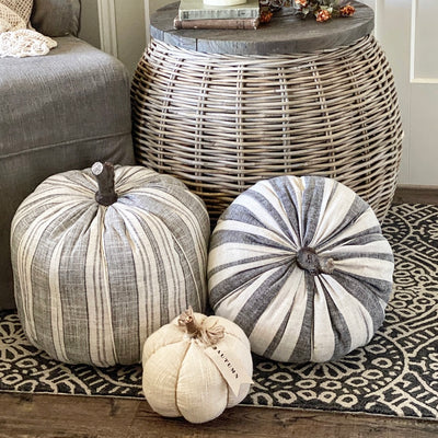 Oversized Striped Pumpkins- Large or Medium