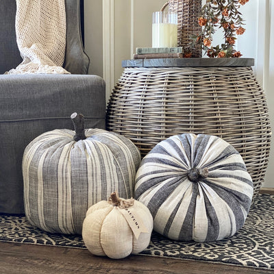 Oversized Striped Pumpkins- Large or Medium