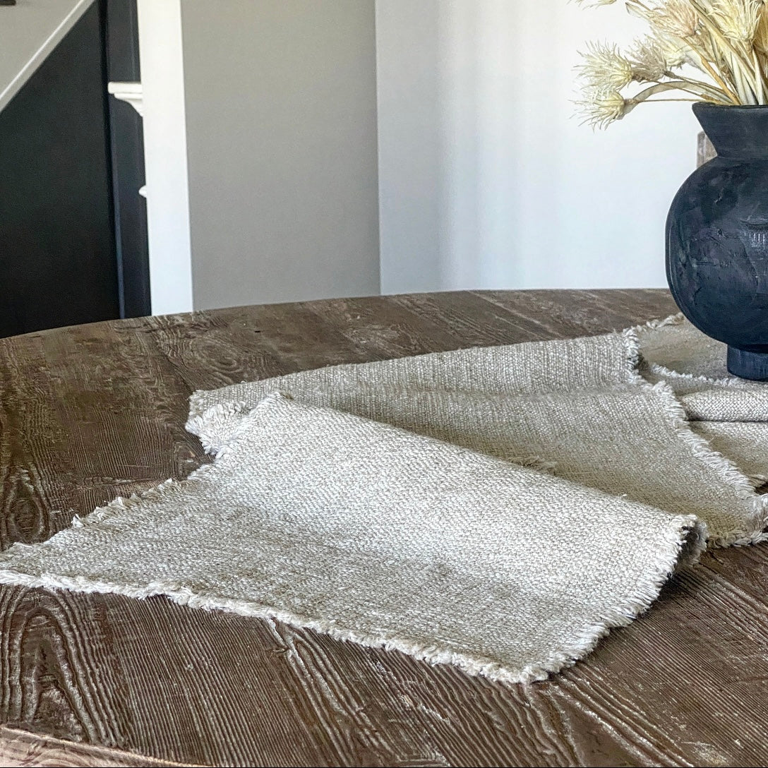108" Natural Linen Blend Table Runner
