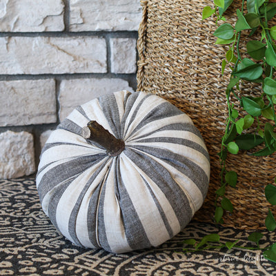 Oversized Striped Pumpkins- Large or Medium