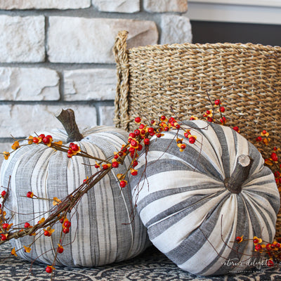 Oversized Striped Pumpkins- Large or Medium