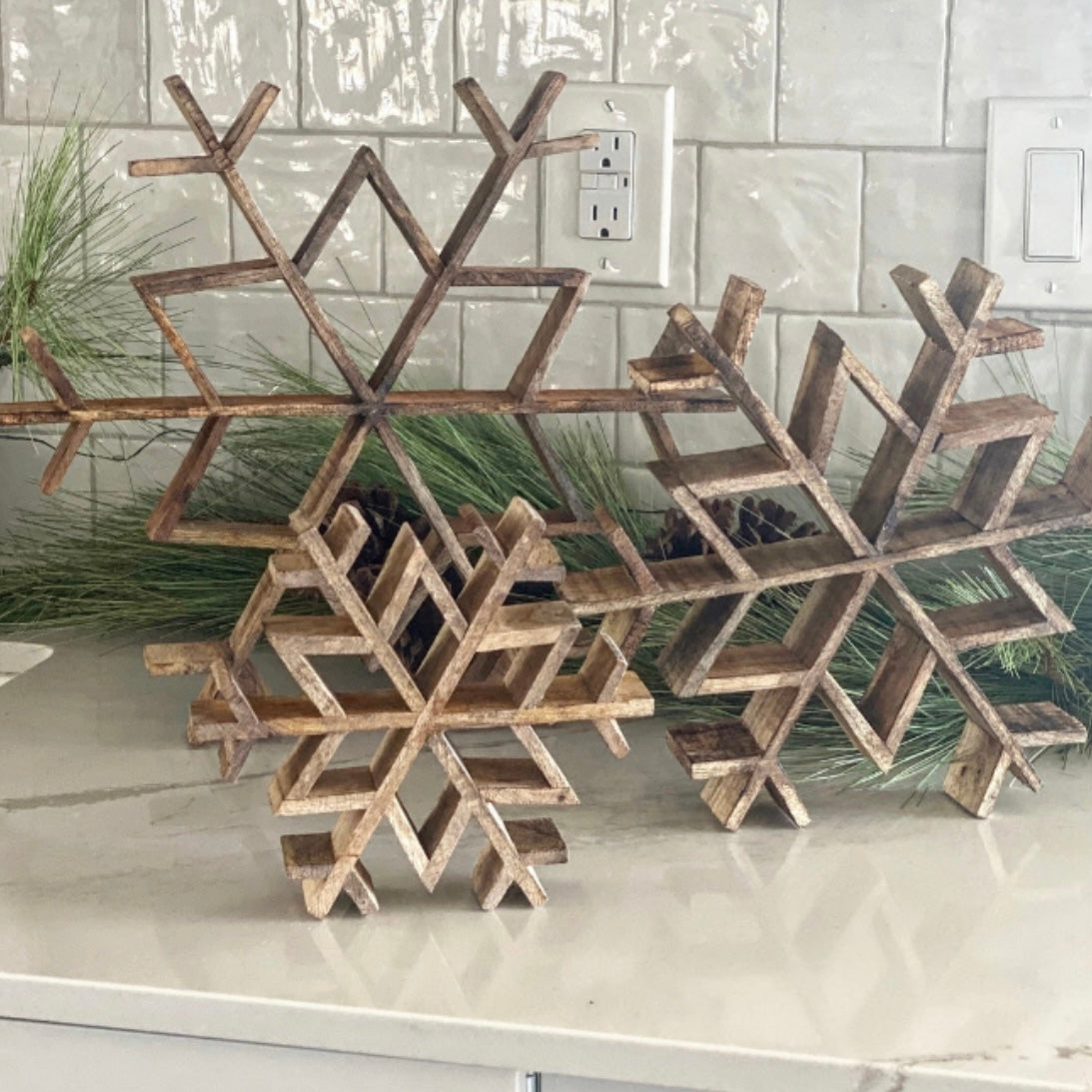 12” Medium Wooden Snowflake
