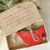 Beautiful ceramic painted cardinal ornament, perfect for holiday decor, 5 inches wide and 2.5 inches high