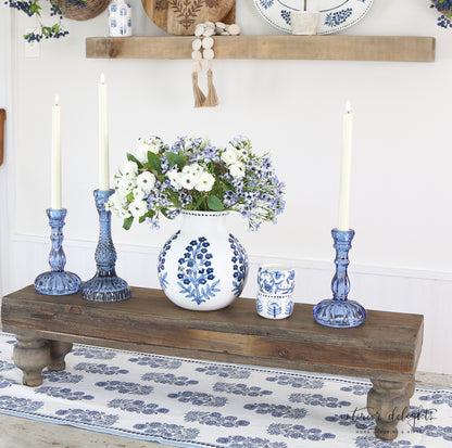 Rustic Footed Wood Riser - Interior Delights