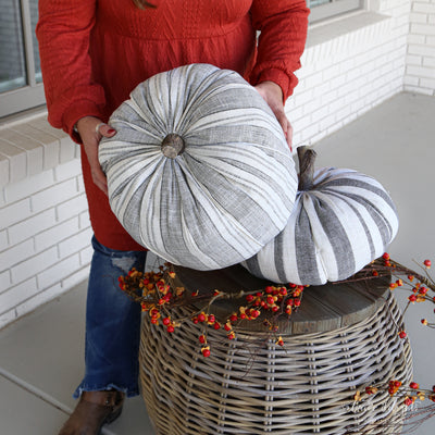 Oversized Striped Pumpkins- Large or Medium