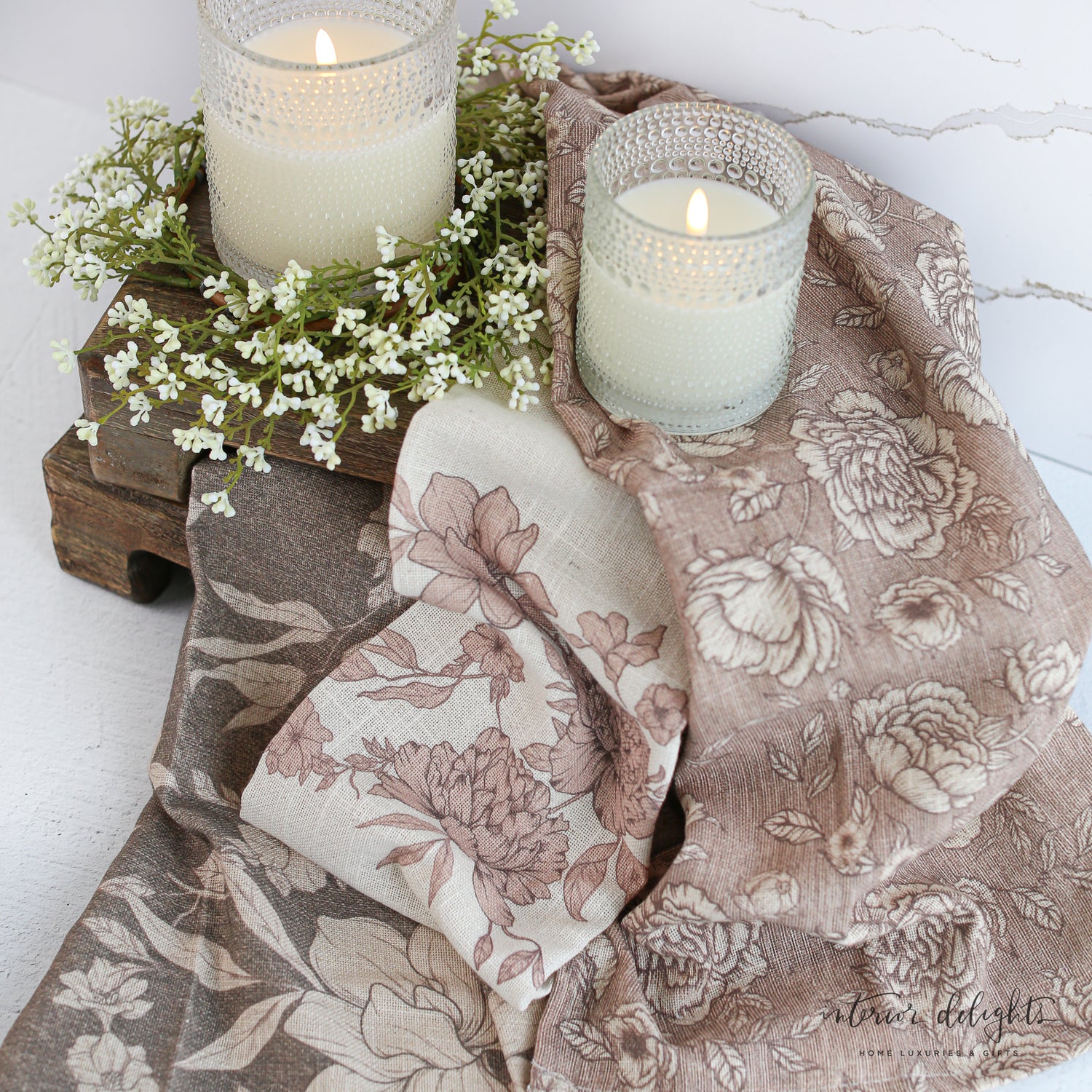 Hobnail Glass Candles- choose from 2 Sizes