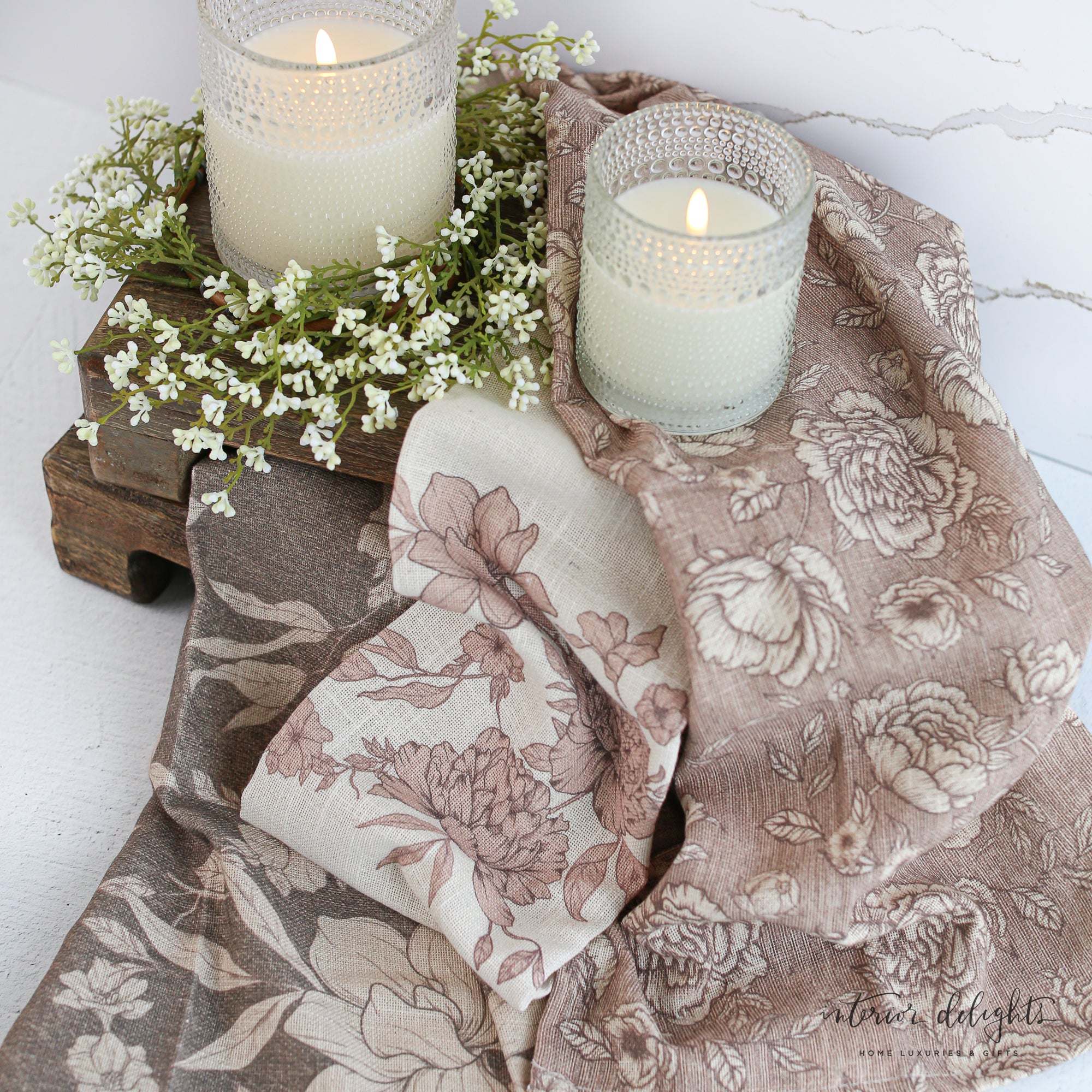 Hobnail Glass Candles- choose from 2 Sizes