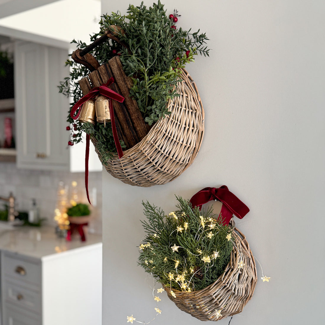Willow Wall Baskets-Set of Two