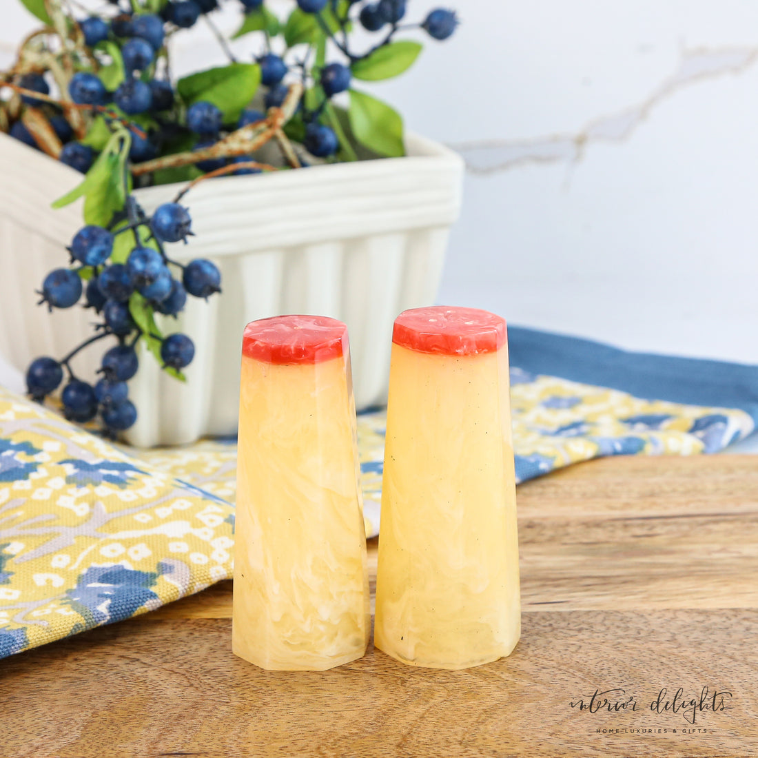 Yellow Salt and Pepper Shakers