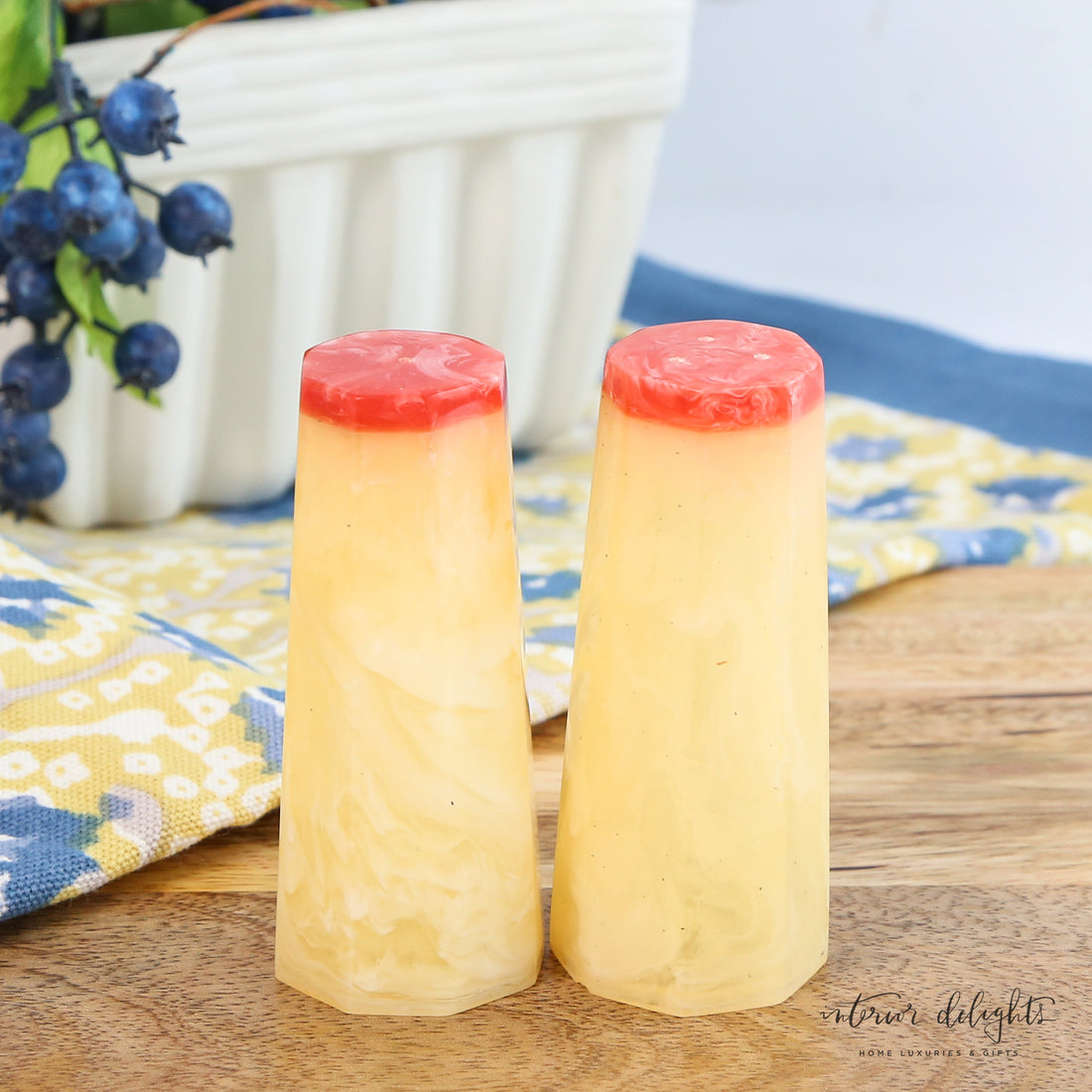Yellow Salt and Pepper Shakers
