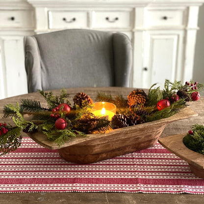 Brown Wooden Dough Bowls