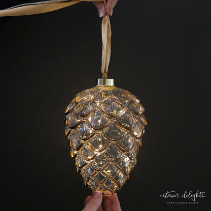 Etched Glass LED Individual Ornaments-Choose Your Style