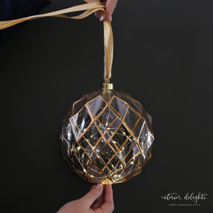 Etched Glass LED Individual Ornaments-Choose Your Style