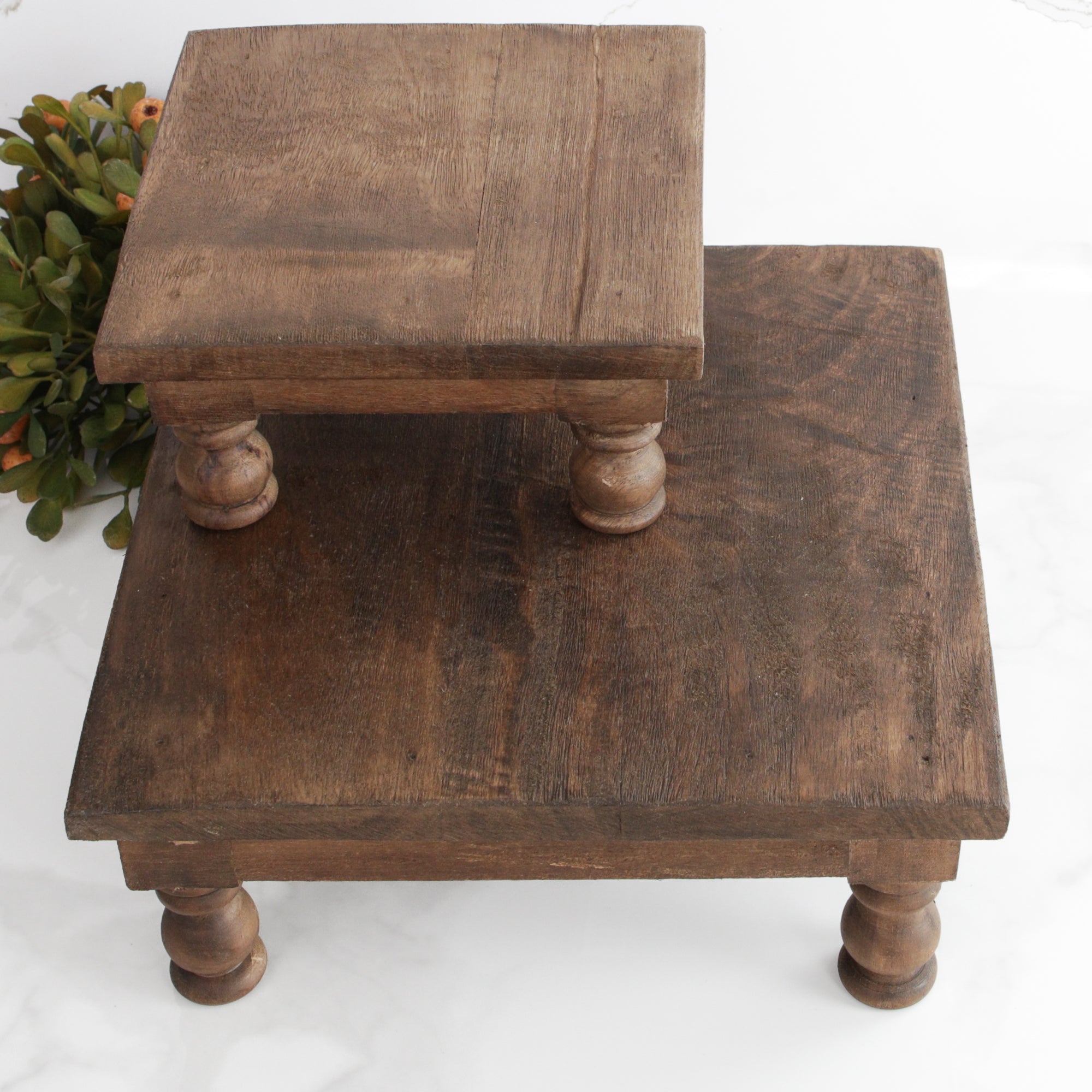 Set of 2 Square Wood Risers