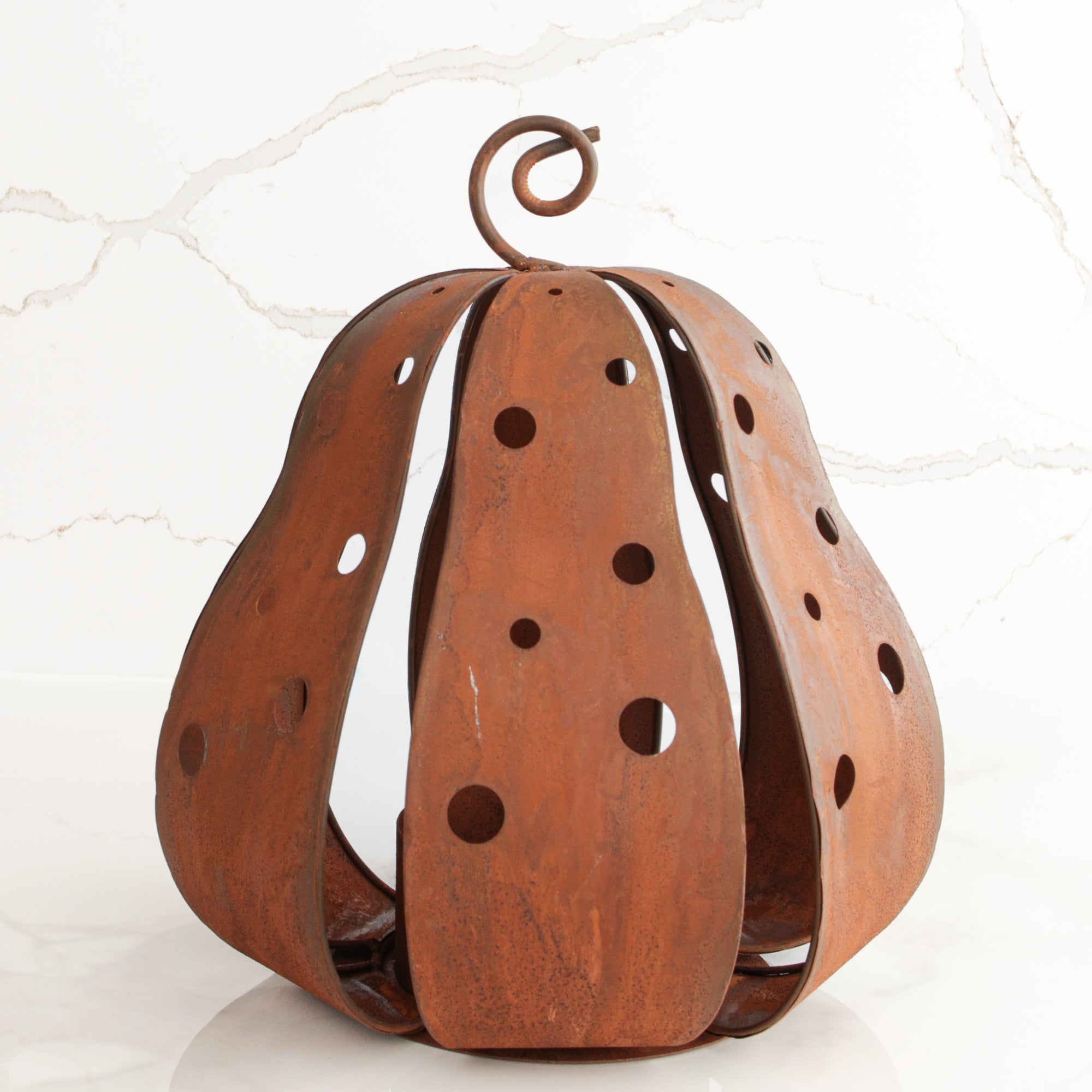 Fat Rustic Gourd Lantern, 12.5"