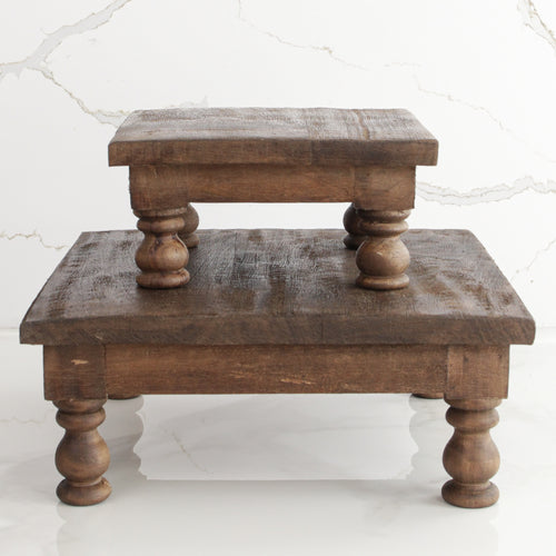 Set of 2 Square Wood Risers