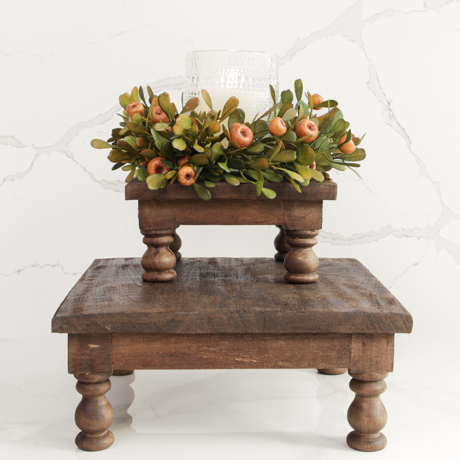 Set of 2 Square Wood Risers