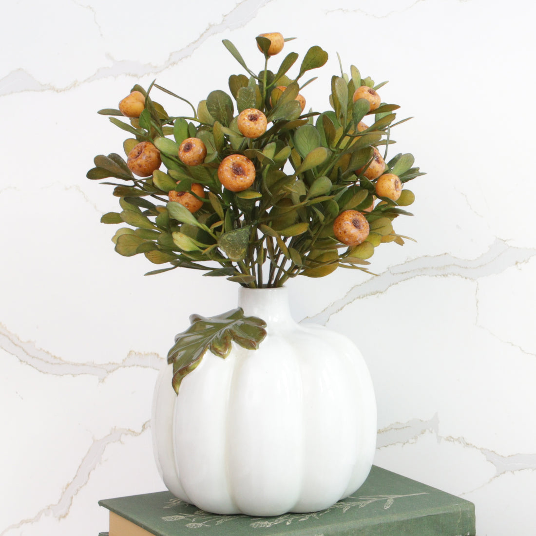 Large Ceramic Pumpkin Bud Vase - Interior Delights