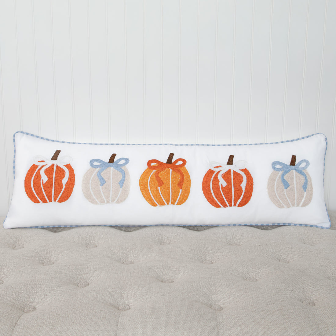 Pumpkins with Bows Long Pillow