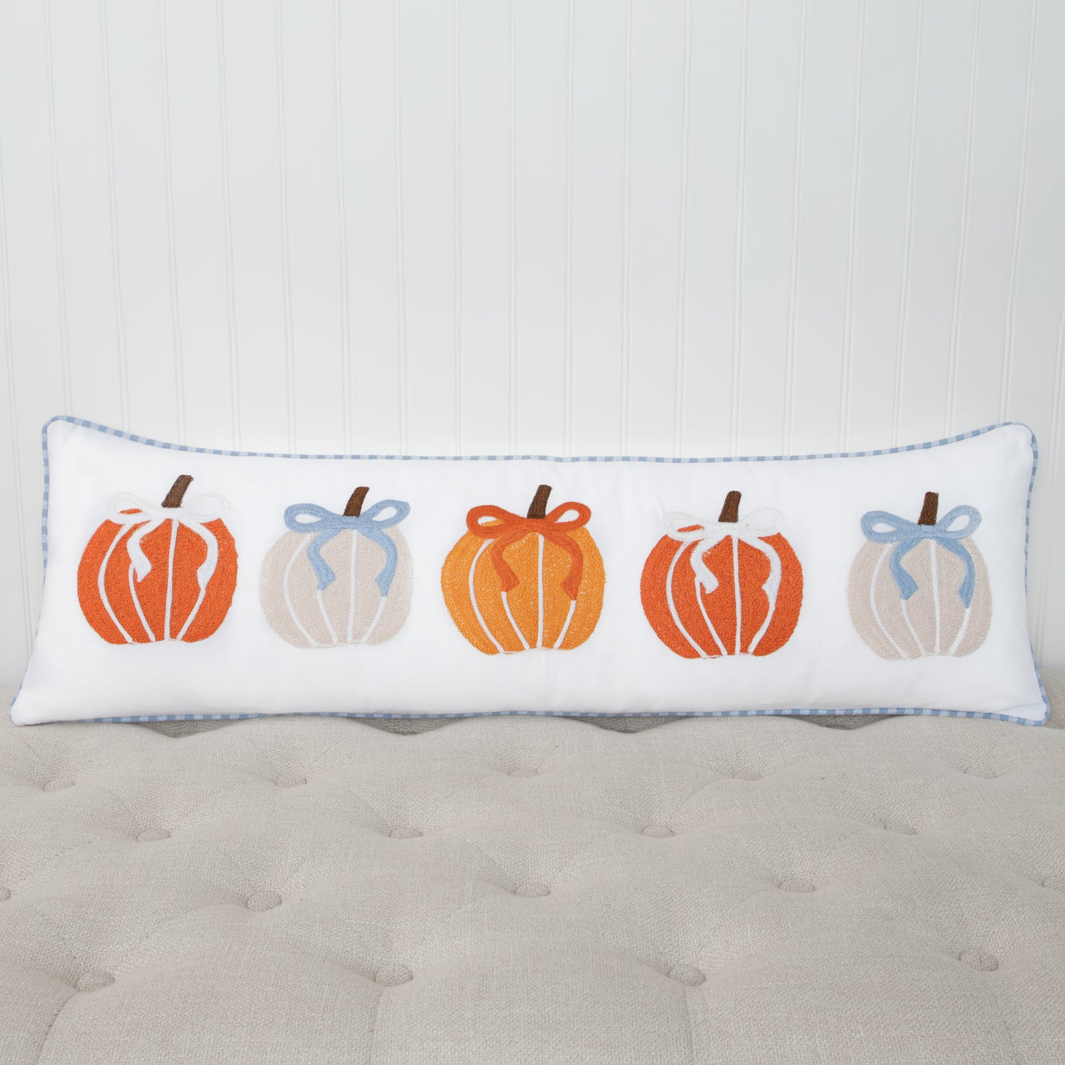 Pumpkins with Bows Long Pillow